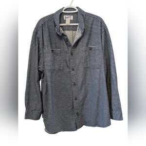 Duluth Trading Company Striped Button Down Shirt XL